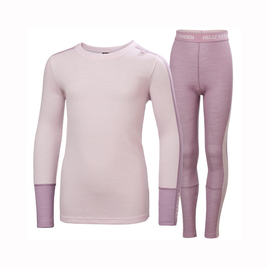Helly Hansen Junior Lifa Merino Thermal Set (Purple Clay)