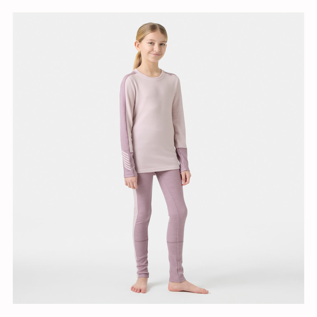 Helly Hansen Junior Lifa Merino Thermal Set (Purple Clay)