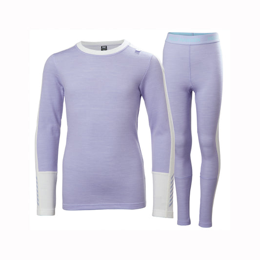 Helly Hansen Junior Lifa Merino Thermal Set (Bright Lavender )