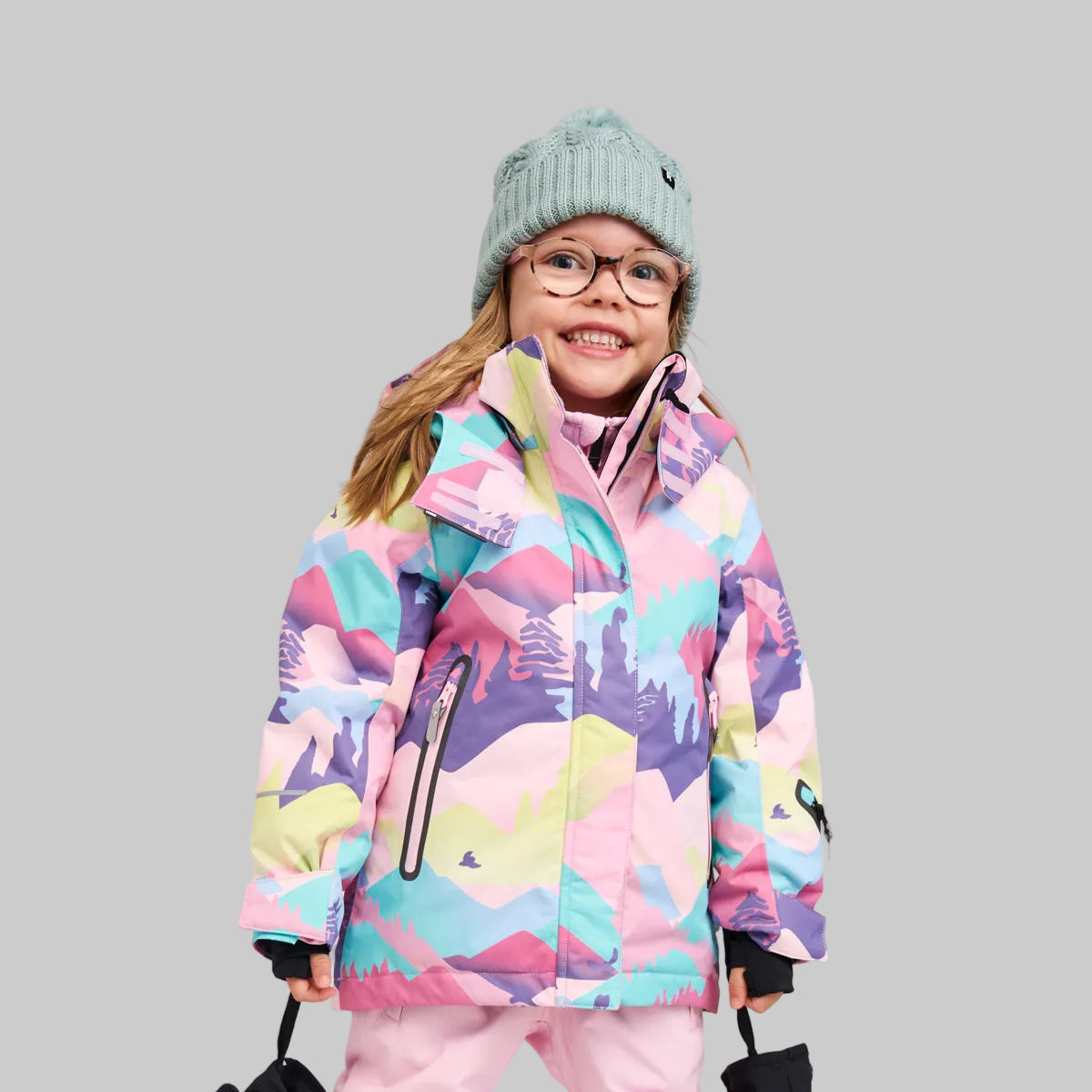 Reima Kiiruna Girls Ski Jacket (Grey Pink)