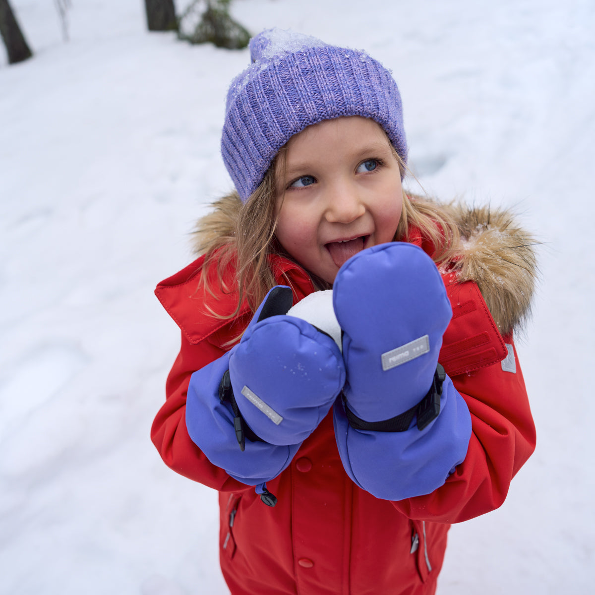 Reima Kids Ote Waterproof Winter Mittens (Violet Breeze)