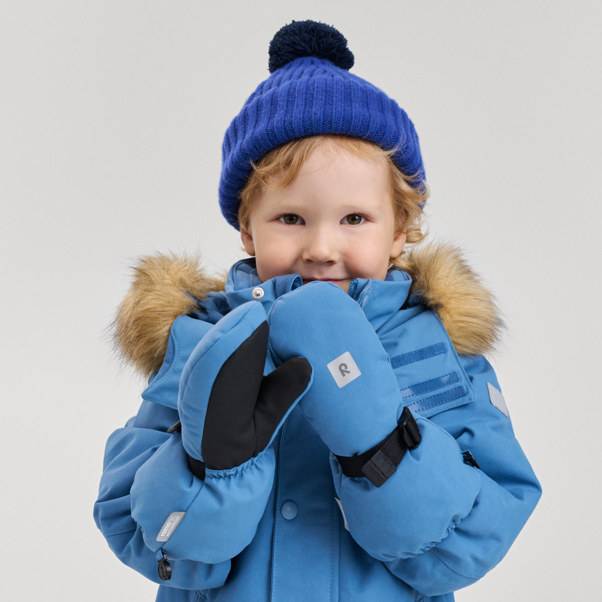 Reima Kids Ote Waterproof Winter Mittens (Blue Ocean)