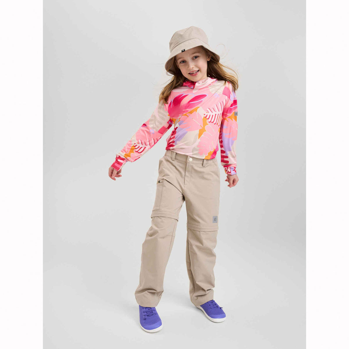 Reima Surina Kids' Insect Repellent Zip-Off Trousers (Earthy Beige)