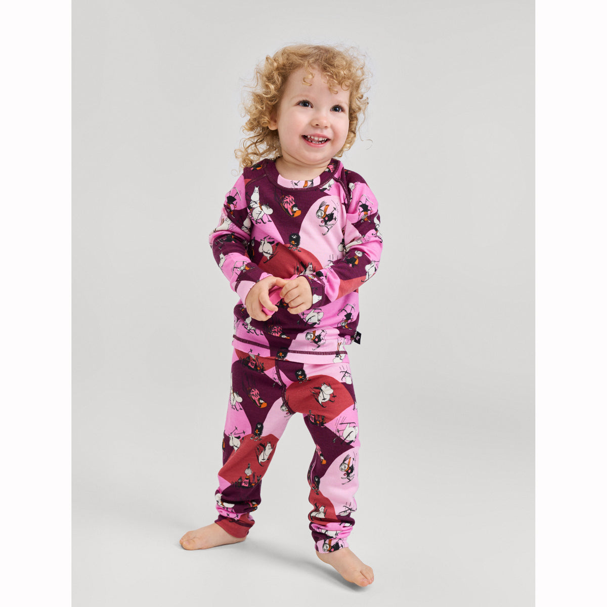 Reima Baby & Kids Moomin Trivsam Merino Thermals (Rose Pink)