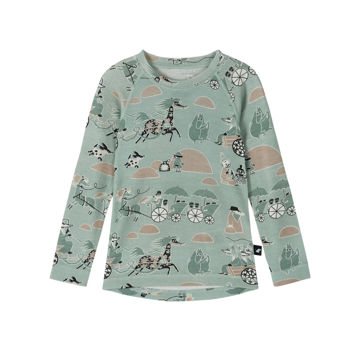 Reima Baby & Kids Moomin Trivsam Merino Thermals (Airy Green)