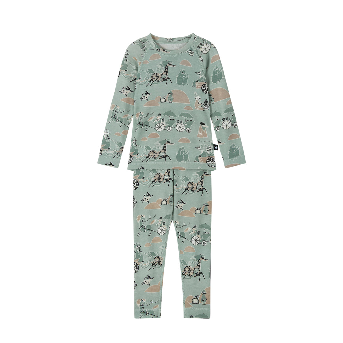 Reima Baby & Kids Moomin Trivsam Merino Thermals (Airy Green)