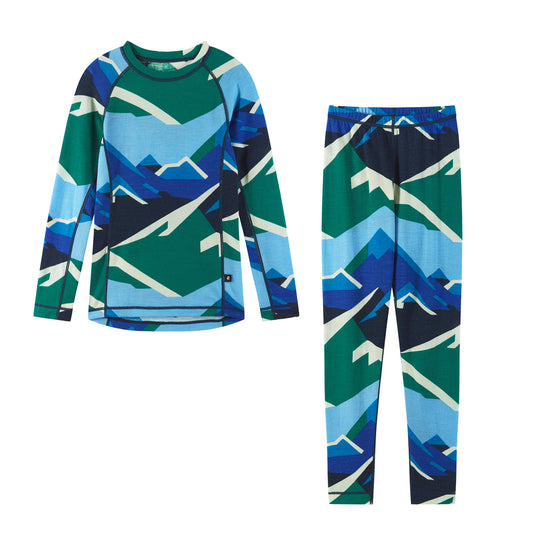 Reima Kids Taitoa Thermal Set (Navy Mountains)