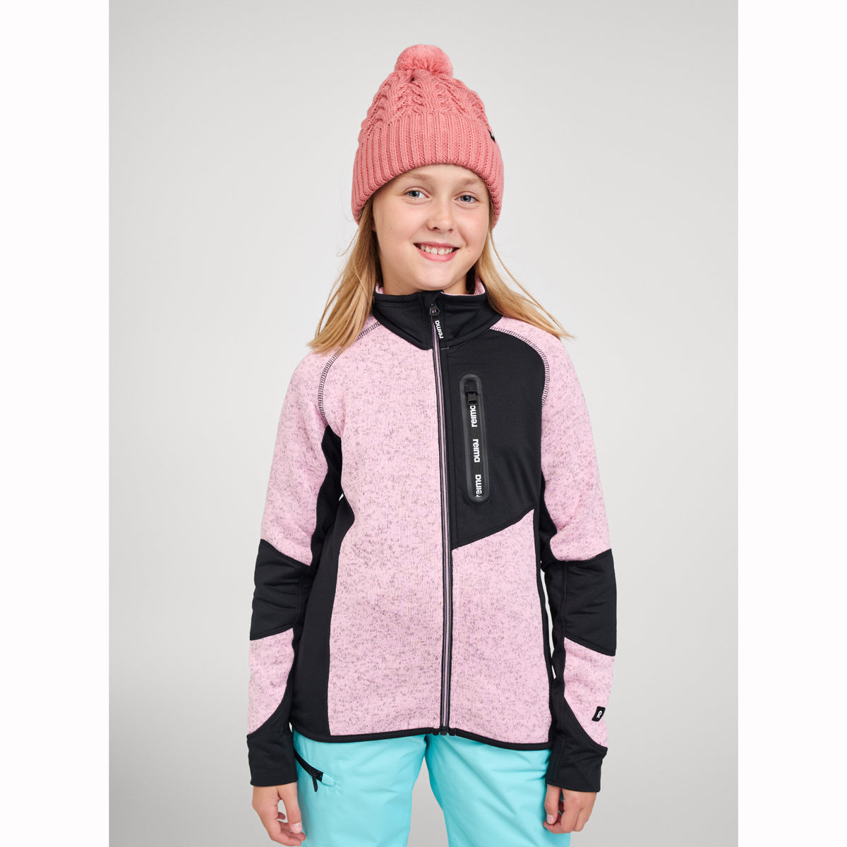 Reima Girls Technical Fleece Sweater (Light Heather)