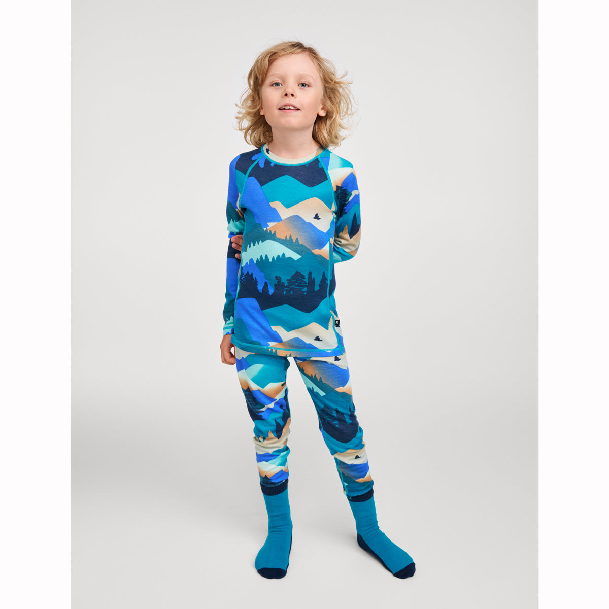 Reima Kids Taitoa Thermal Set (Pattern Navy)