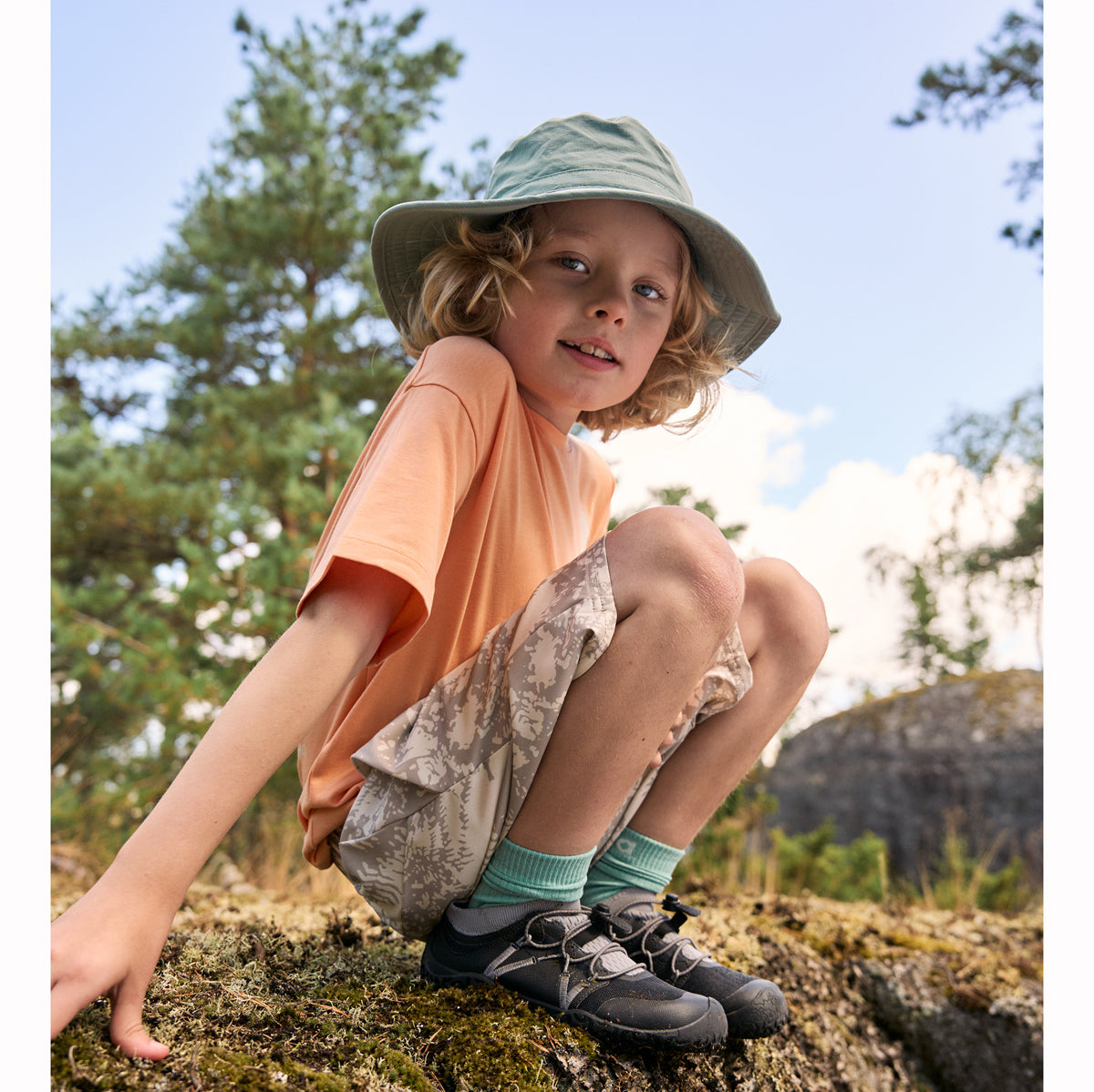 Reima Kids' Lomat Sun Hat (Stone Green)