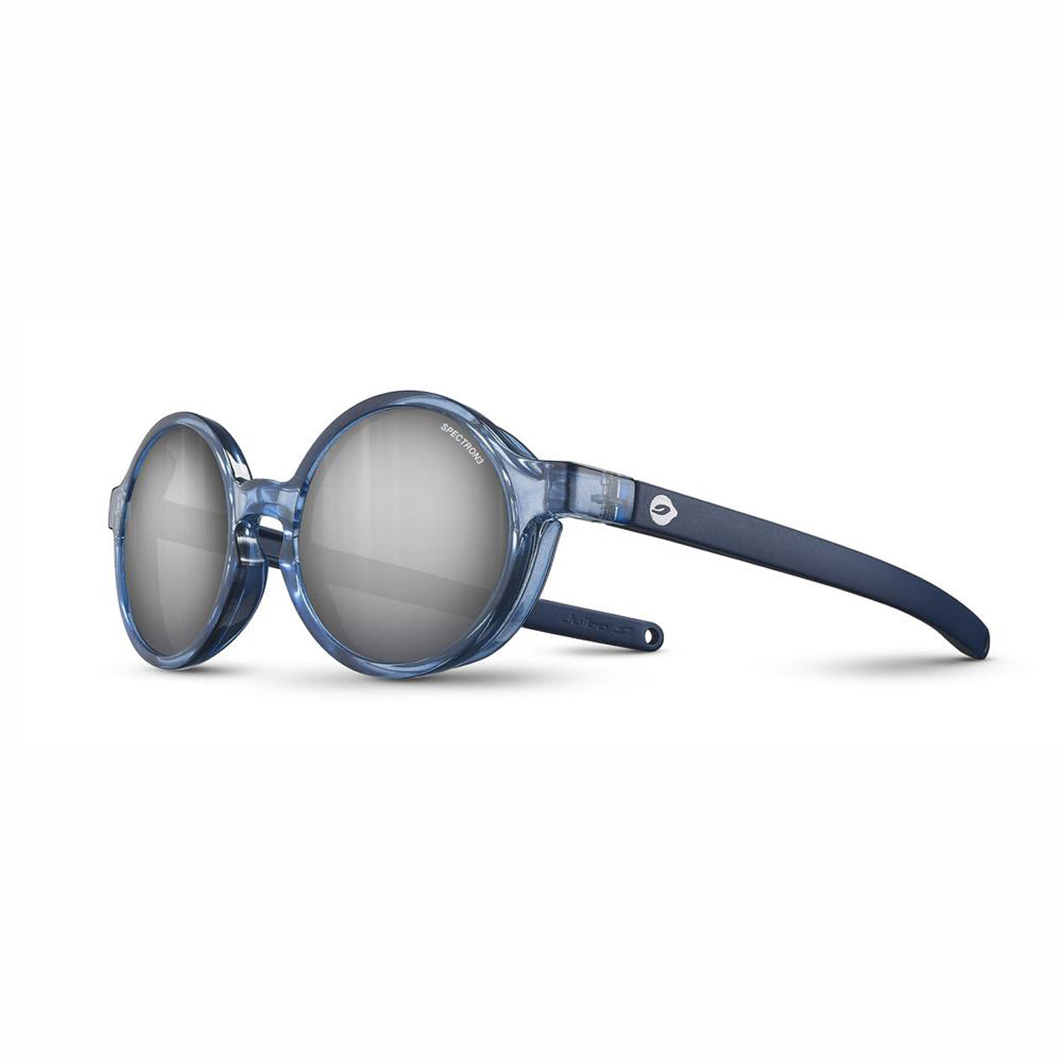 Blue toddler sunglasses on a white background