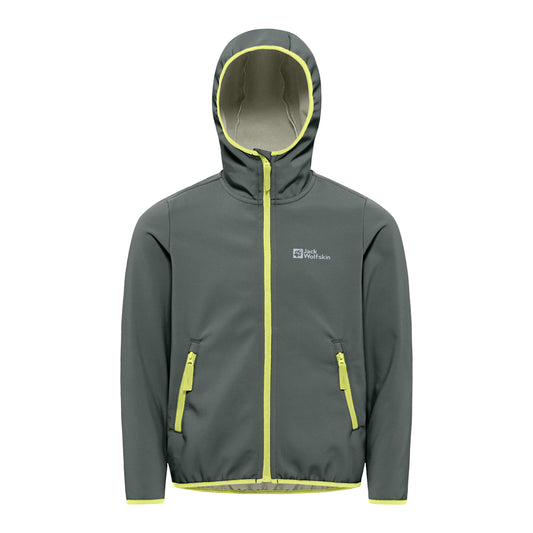 Jack Wolfskin Kids Fourwinds Softshell Jacket (Slate Green)