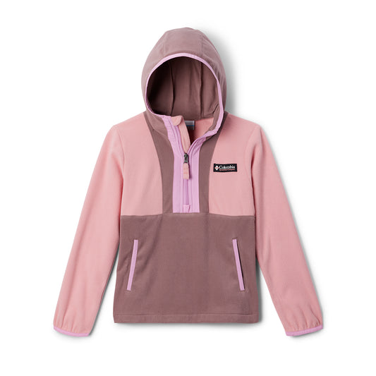 Columbia Kids' Back Bowl Lite Half-Zip in pastel pink and mauve