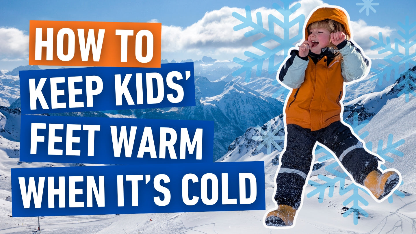 Load video: Video review with great tips on how to keep you kid&#39;s feet warm.