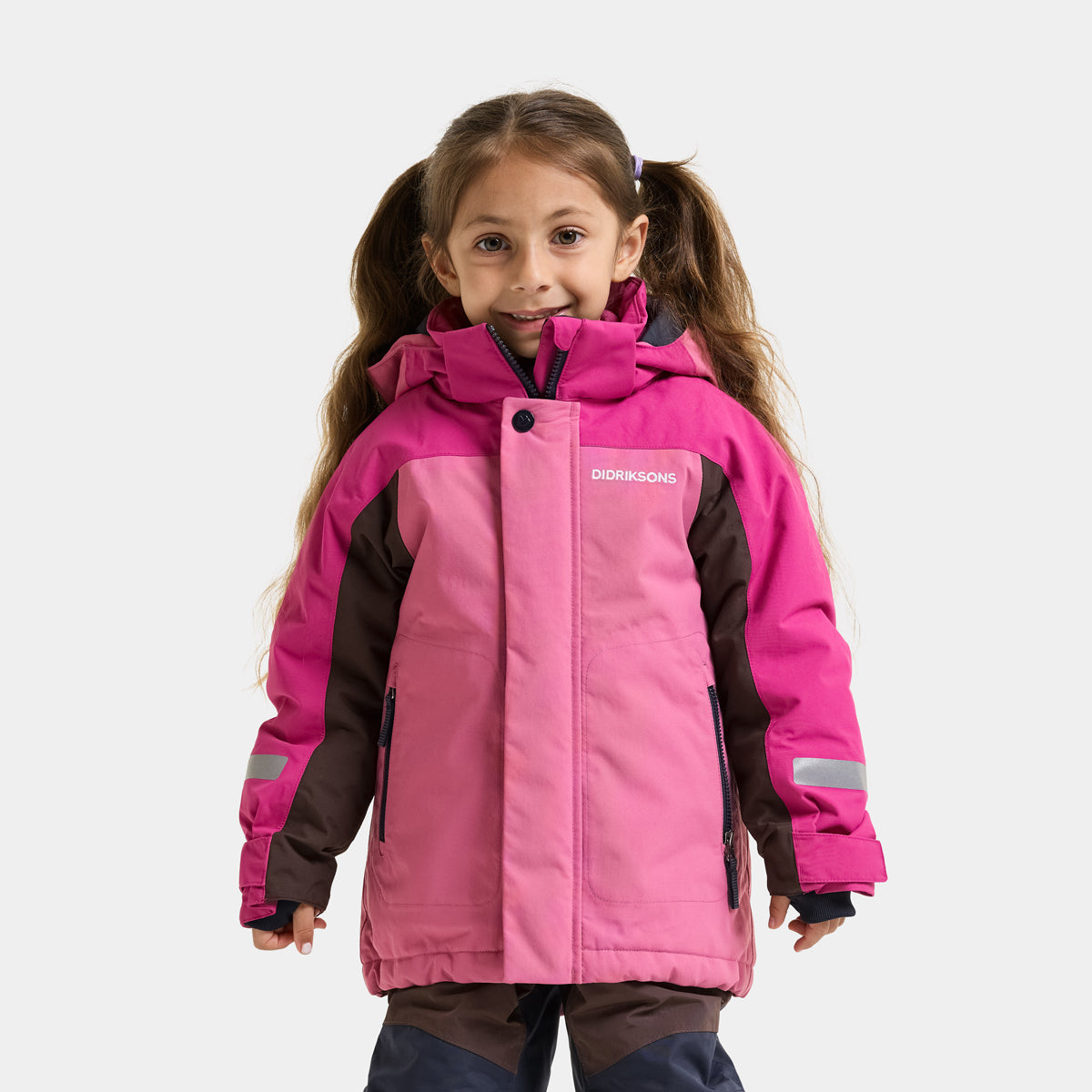 Didriksons Neptun Kids Ski Jacket (Heather Pink)