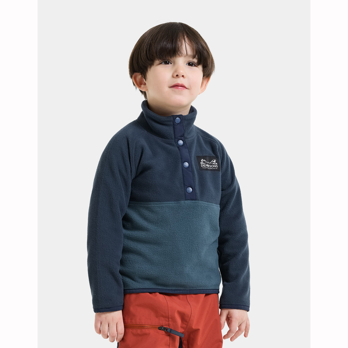 Didriksons Kids Monte Half Button (Mountain Blue)