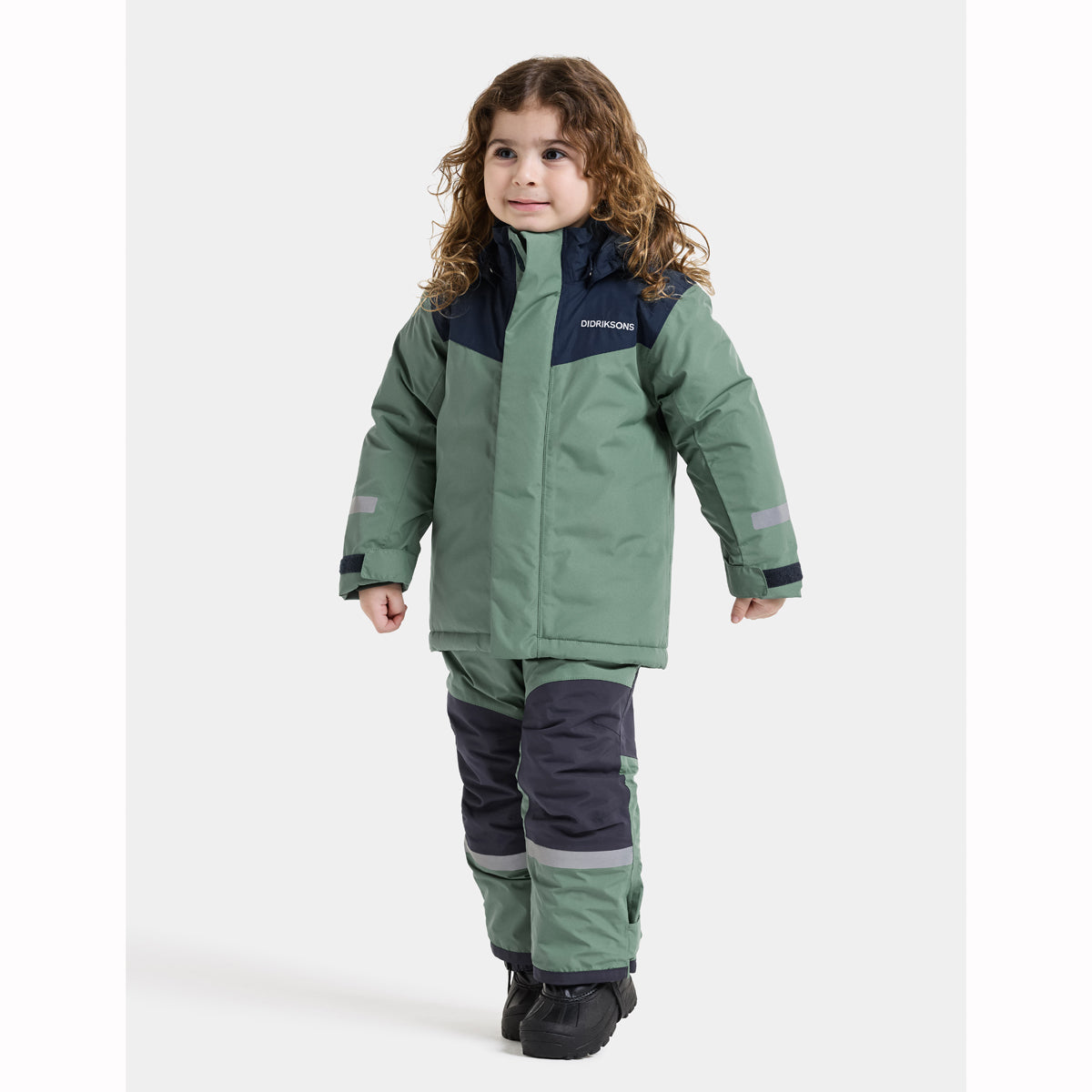 Didriksons Skare Kids Waterproof Insulated Ski Set (Dark Moss)