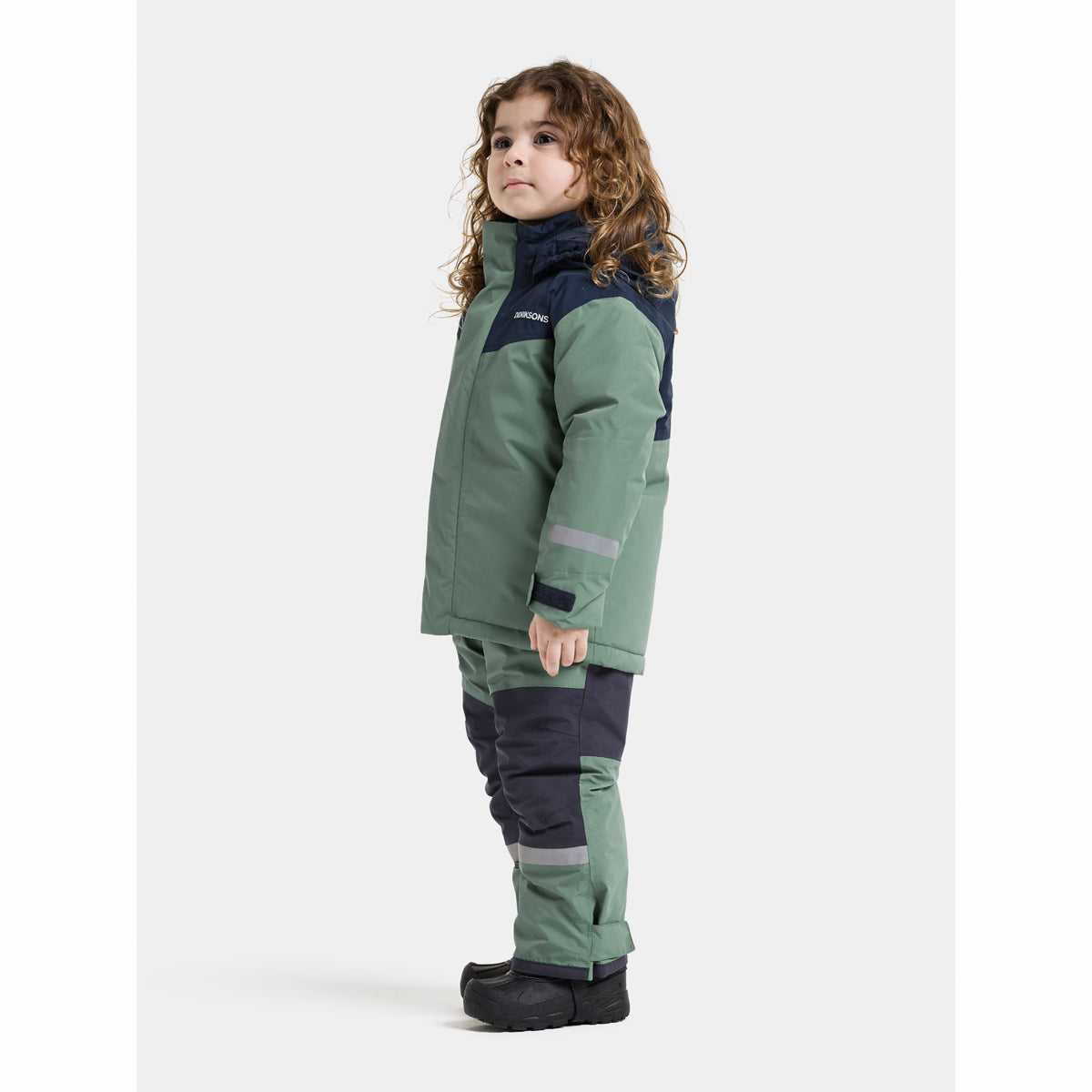 Didriksons Skare Kids Waterproof Insulated Ski Set (Dark Moss)