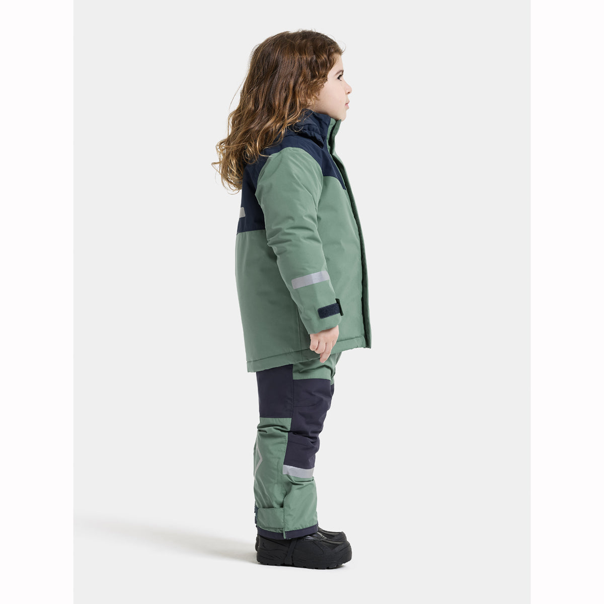 Didriksons Skare Kids Waterproof Insulated Ski Set (Dark Moss)