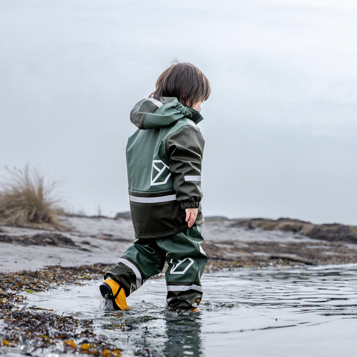 Didriksons Boardman Kids Waterproof Insulated Set (Dark Moss)
