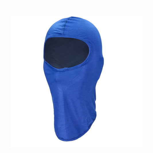 Blue kids balaclava on a white background