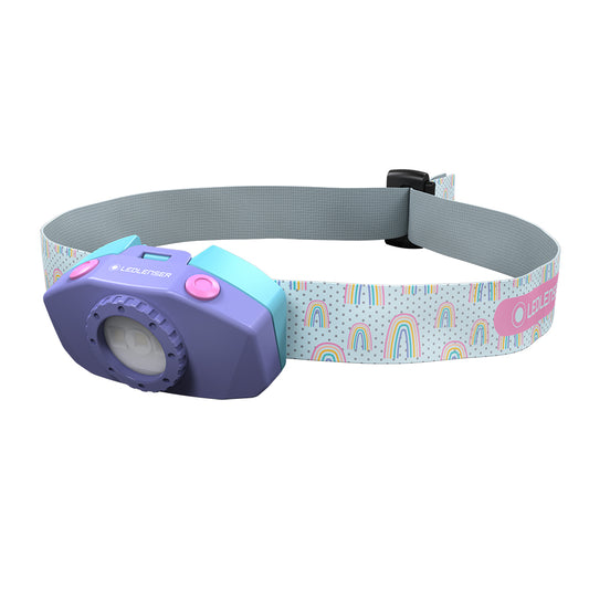 Ledlenser Kids LED Headtorch with rainbow pattern headband