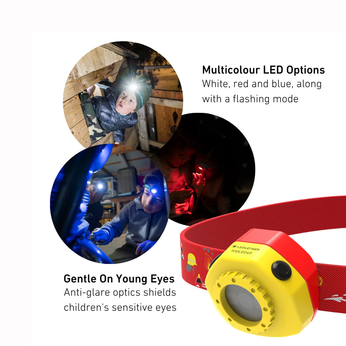 Ledlenser Kids Rechargeable LED Head Torch (Red Fire Service)