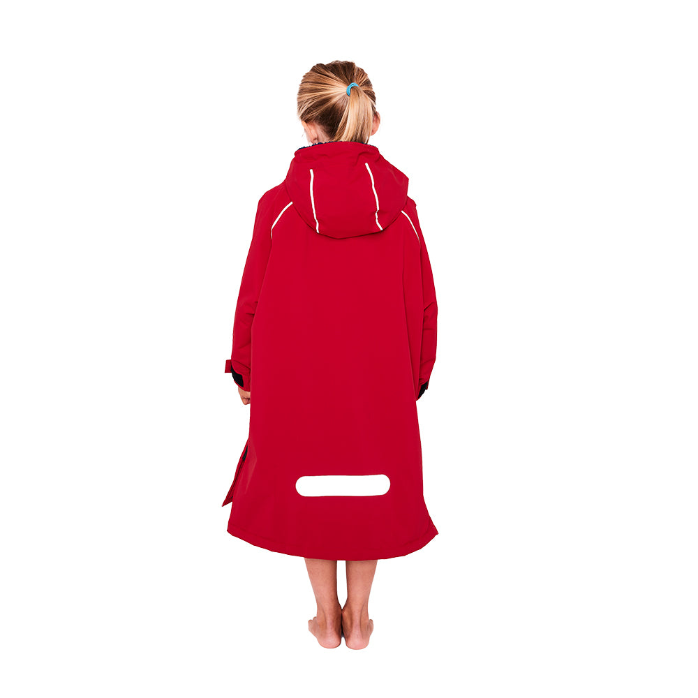 Red Kids Dry Poncho Change Robe (Red)