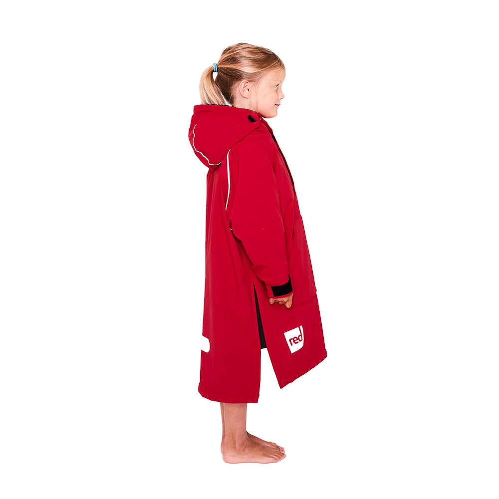Red Kids Dry Poncho Change Robe (Red)