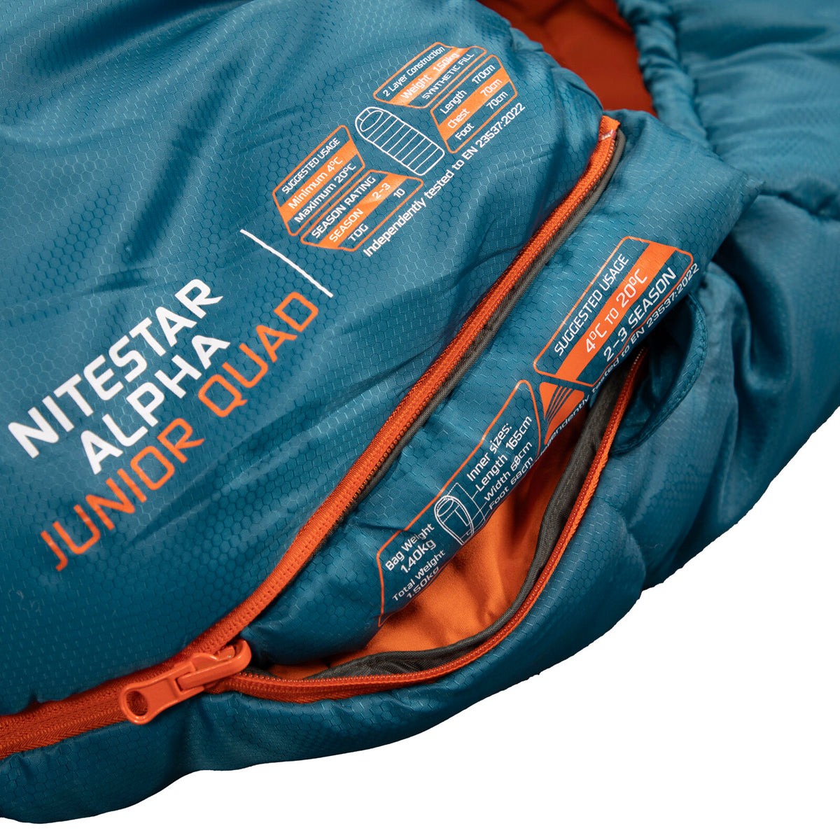 Vango Nitestar Alpha Junior Quad Kids Sleeping Bag (Seaport)
