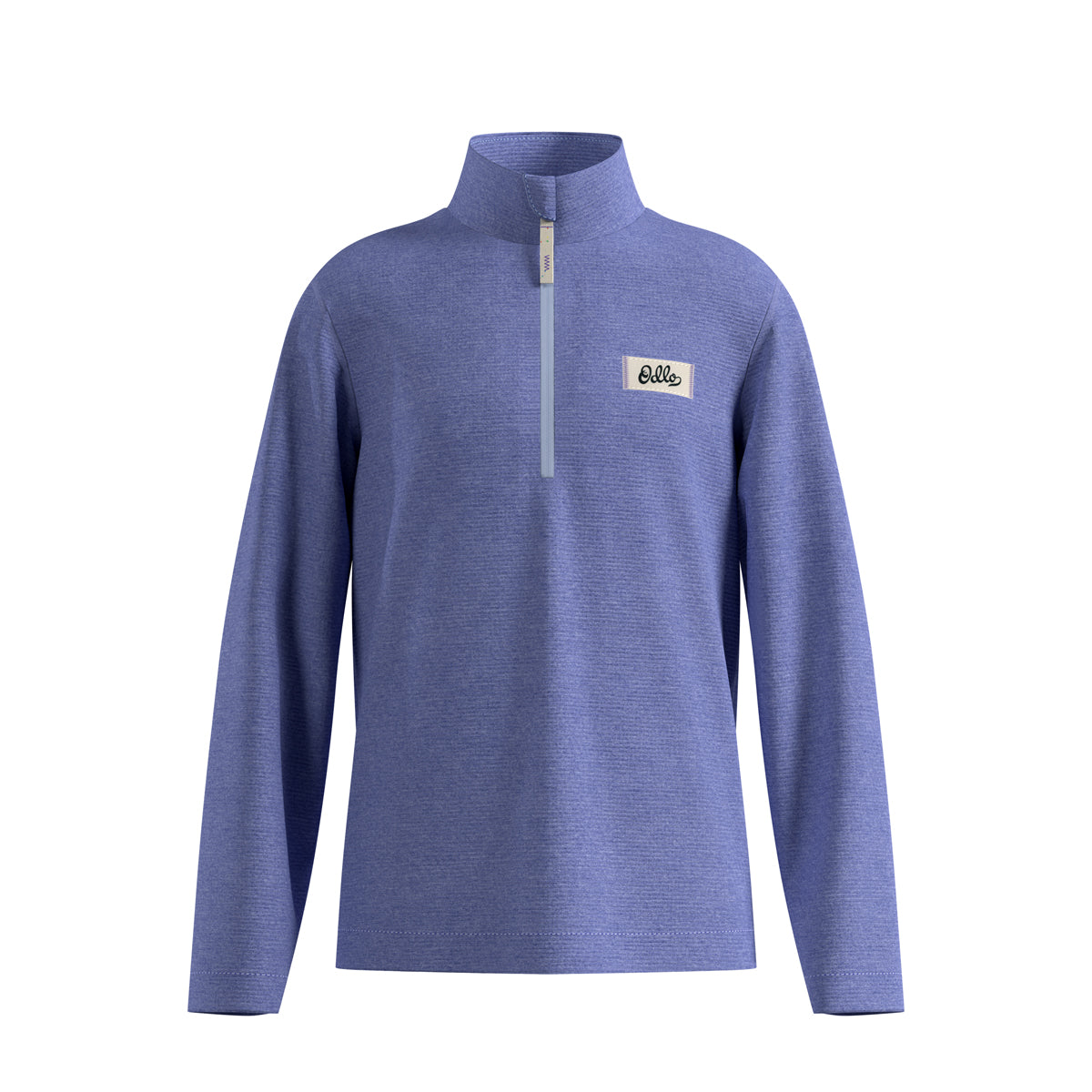 Purple thermal top with half zip for kids, Odlo logo on chest