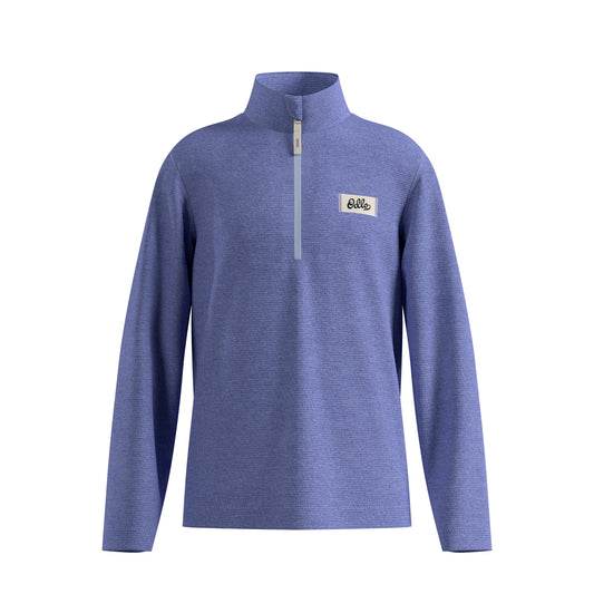Purple thermal top with half zip for kids, Odlo logo on chest