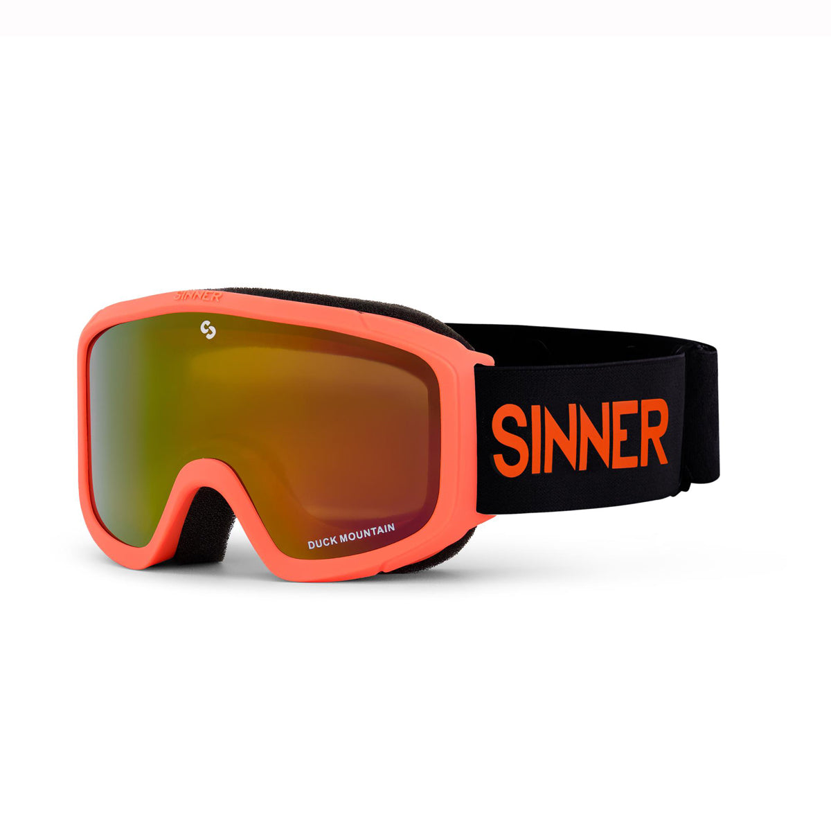 Sinner Duck Mountain Kids Ski Goggles 4 - 10 yrs (Orange)