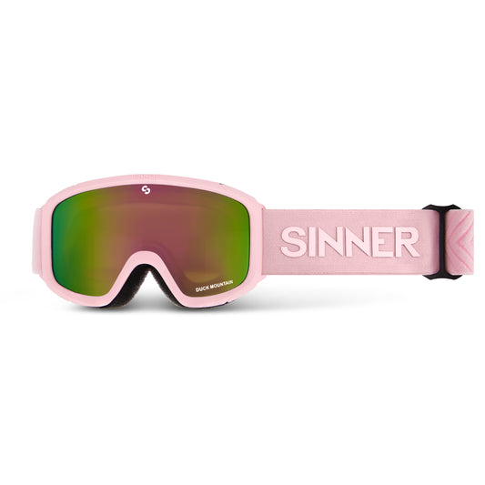 Sinner Duck Mountain Kids Ski Goggles 4 - 10 yrs (Pink)