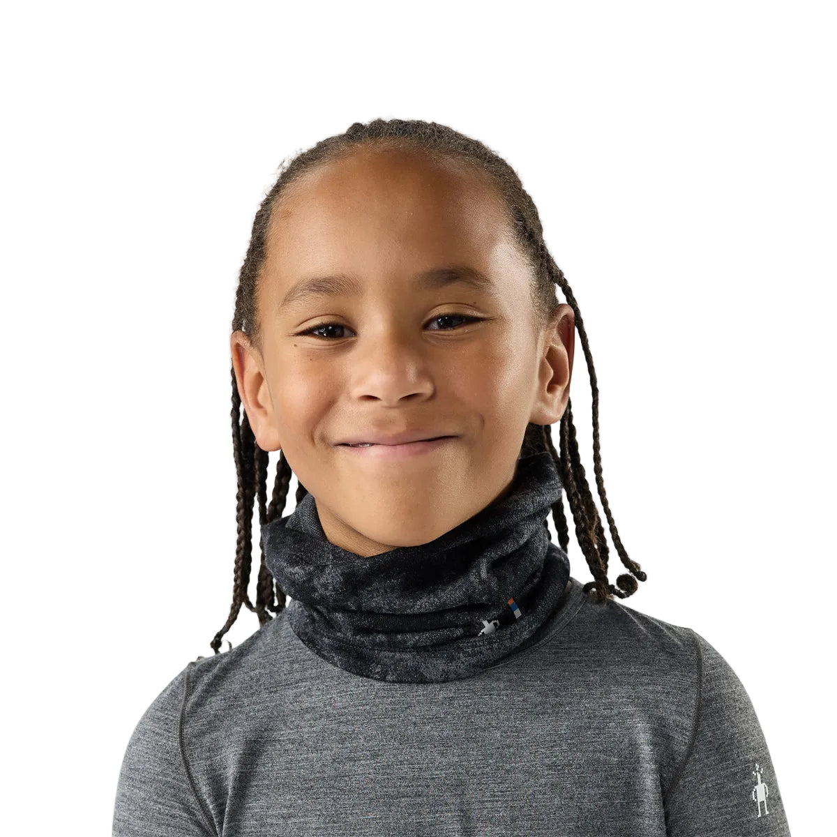 Smartwool Kids Merino Wool Neck Warmer (Black Tie Dye)