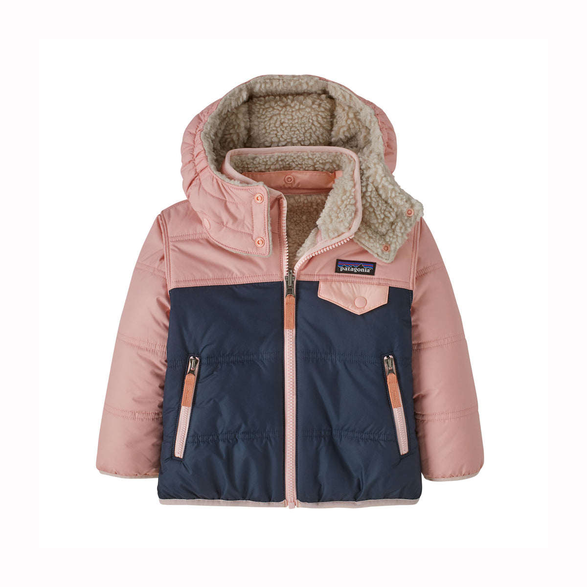 Patagonia Baby Reversible Tribbles Hoody (Mallow Pink)