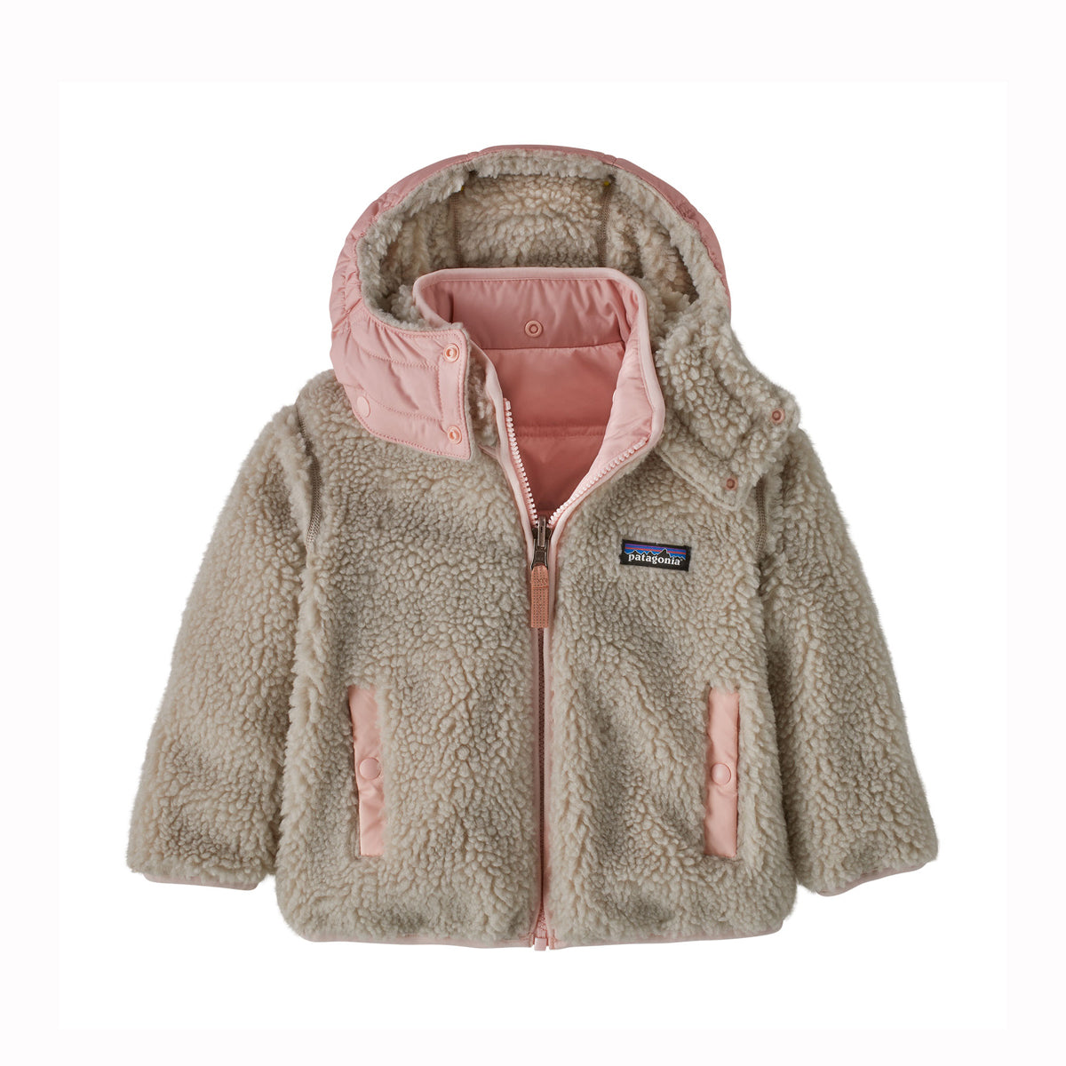 Patagonia Baby Reversible Tribbles Hoody (Mallow Pink)