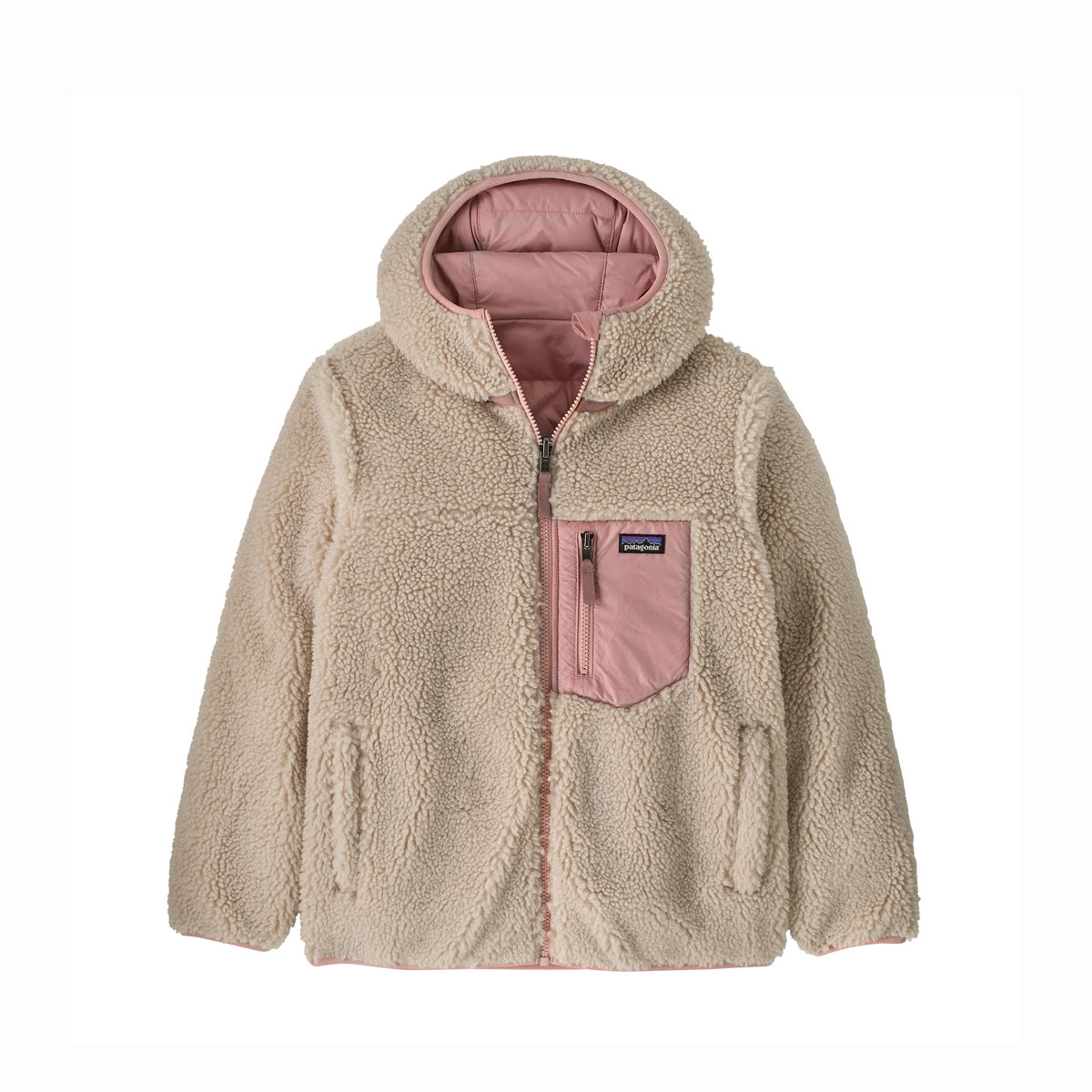 Patagonia Kids' Reversible Ready Freddy Hoody (Fuzzy Mauve)