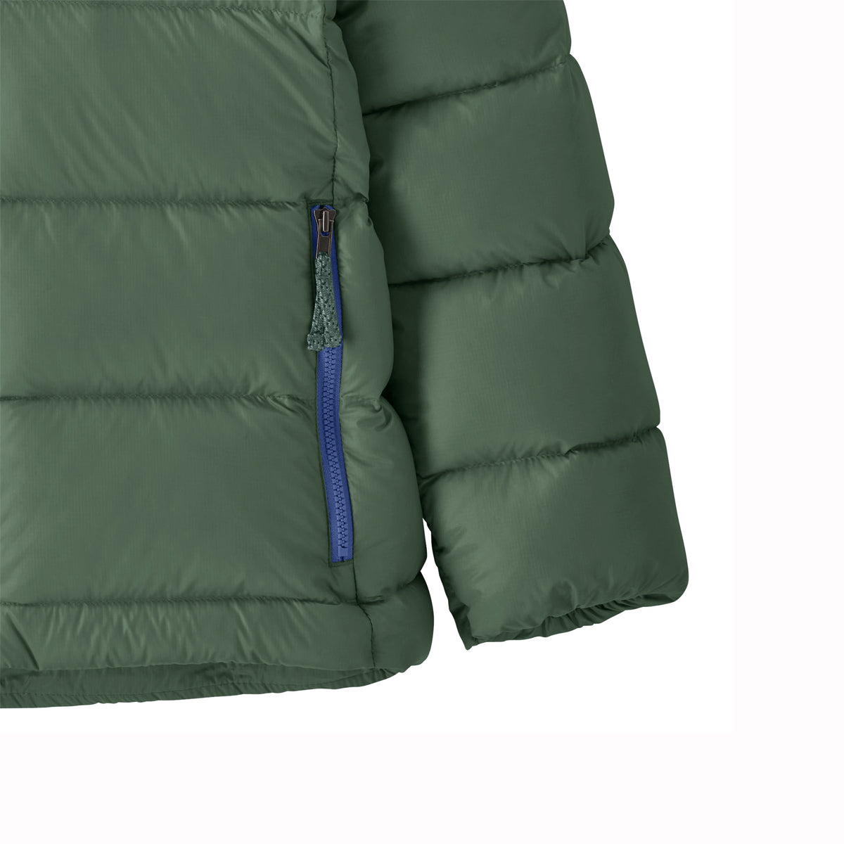Patagonia Boys Hi Loft Down Sweater Hoody (Canopy Green)
