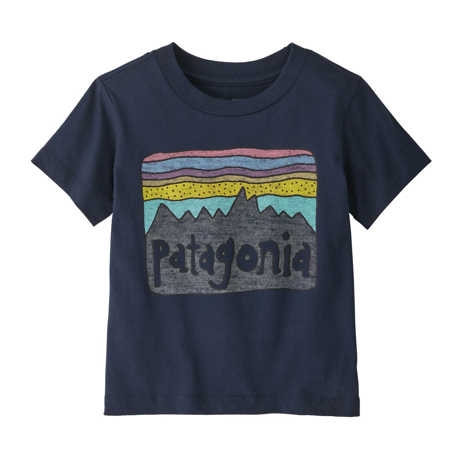 Patagonia Baby Fitz Roy Skies Organic T-Shirt (Navy) – Little