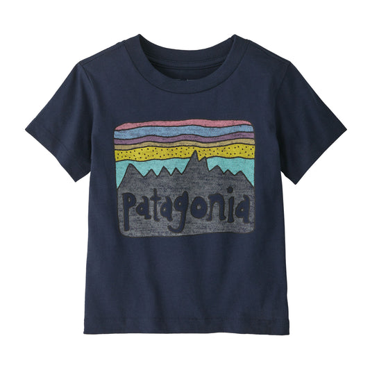 Patagonia Baby T-shirt Navy Logo