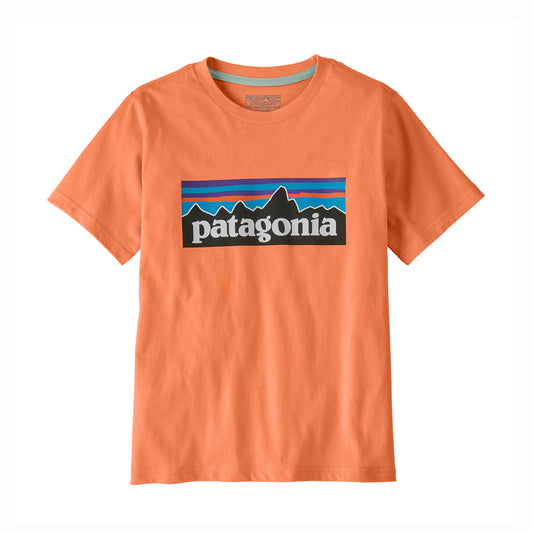 Patagonia Kids P-6 Logo Organic Cotton T-Shirt (Peach Sherbert)