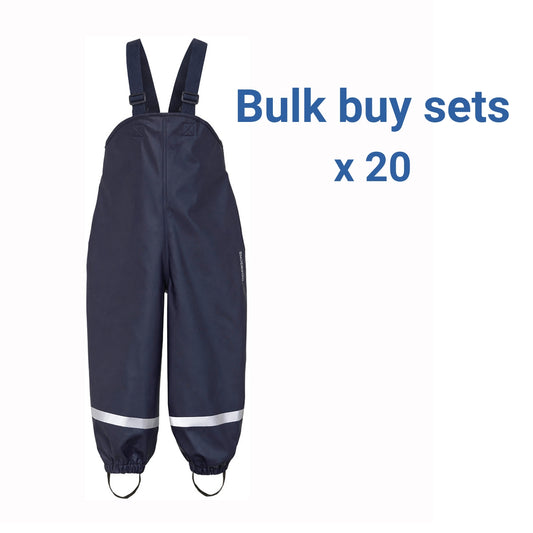 Schools Waterproof Didriksons Navy Dungarees Bundle x 20