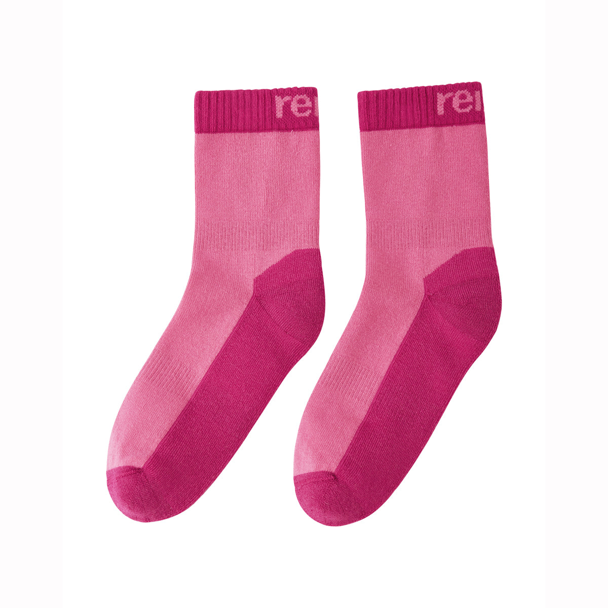 Kids pink socks merino on white back ground