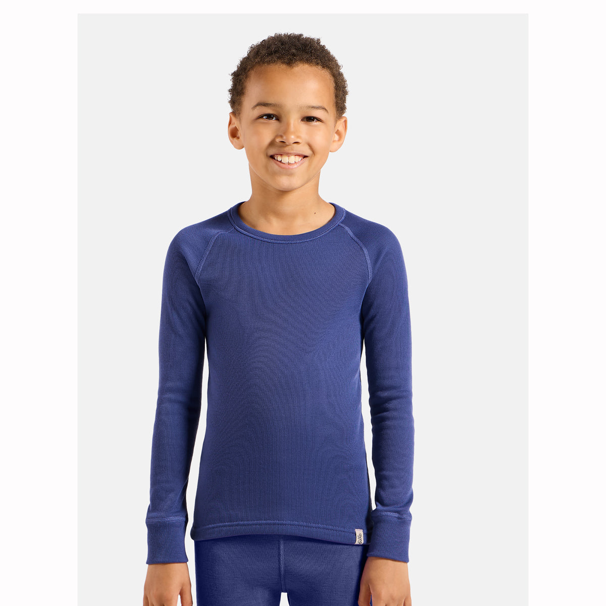Odlo Kids Active Warm Crew Thermal Top (Skipper Blue)
