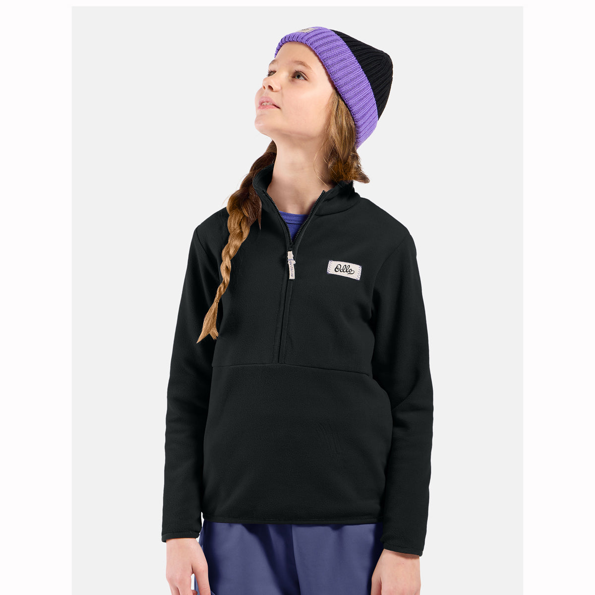 Odlo Kids Classic Fleece Midlayer 1/2 Zip (Black)