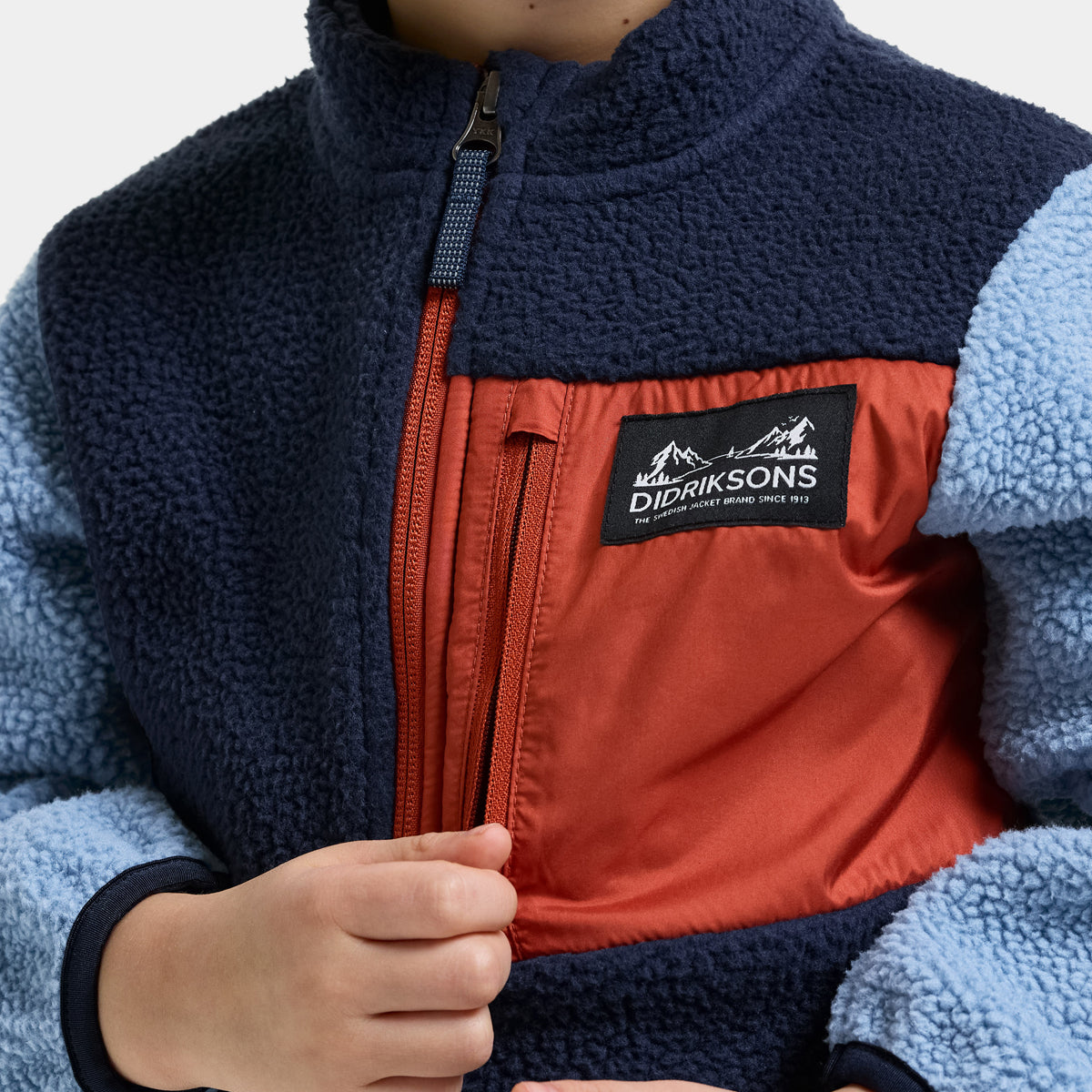 Didriksons Kids Anten Fleece Jacket (Winter Blue)