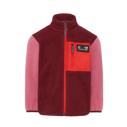 Didriksons Kids Anten Fleece Jacket (Anemon Red)