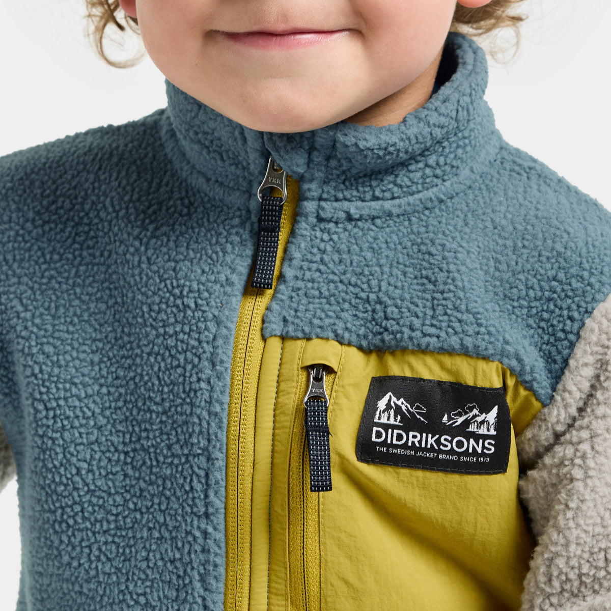 Didriksons Kids Anten Fleece Jacket (Factory Blue)