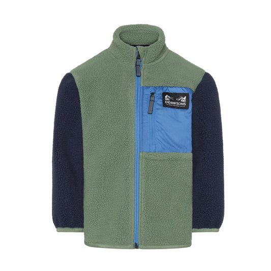Didriksons Kids Anten Fleece Jacket (Light Moss)